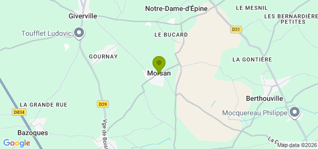 Carte de localisation de la randonnée Circuit des Épines au départ de Morsan