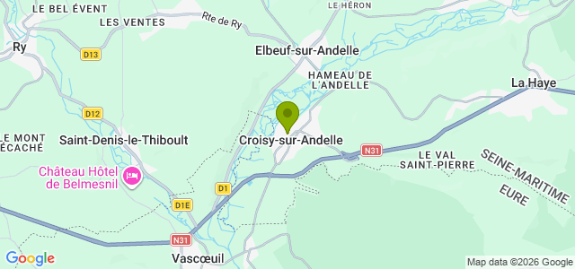 Carte de localisation de la randonnée Circuit Saint-Rémi au départ de Croisy-sur-Andelle 2