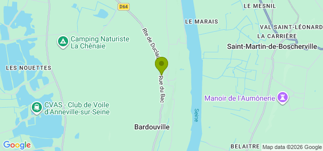 Carte de localisation de la randonnée Circuit des Longues Lignes au départ de Bardouville 2