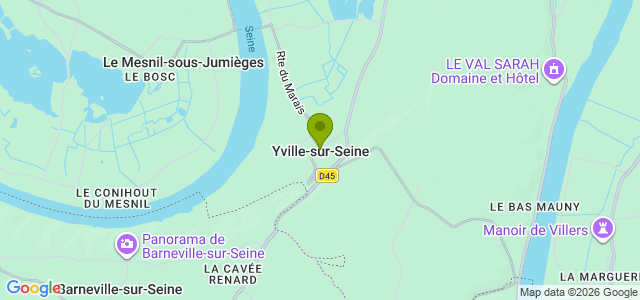 Carte de localisation de la randonnée Circuit de la Forêt de Mauny au départ de Yville-sur-Seine 2