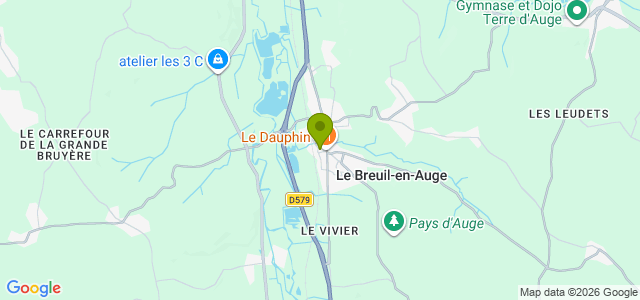 Carte de localisation de la randonnée Autour du douet du Mieux au départ de Le Breuil-en-Auge