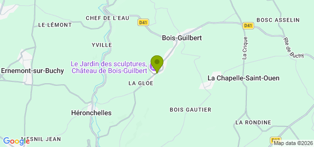 Carte de localisation de la randonnée Dans les bois au départ de Bois-Guilbert
