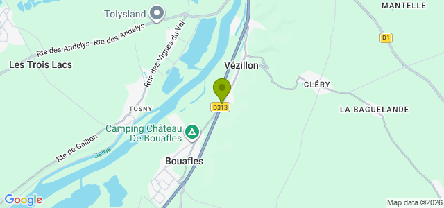 Carte de localisation de la randonnée A la conquête de Château Gaillard au départ de Vézillon