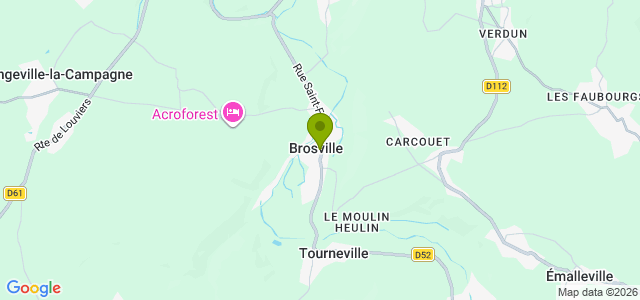 Carte de localisation de la randonnée Circuit du Frais Vent au départ de Brosville