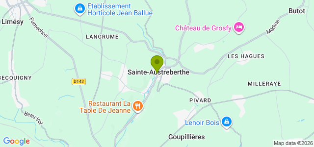 Carte de localisation de la randonnée Circuit du Loup et du Goupil au départ de Sainte-Austreberthe 2