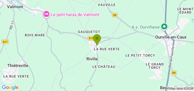 Carte de localisation de la randonnée Circuit du Bosc-aux-Moines au départ de Riville