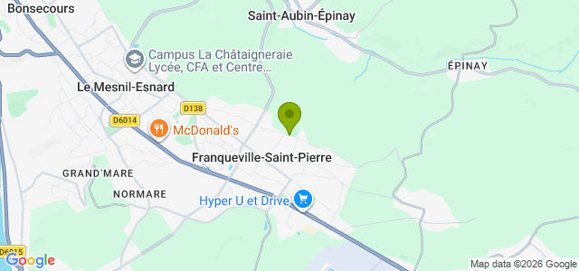 Carte de localisation de la randonnée Le circuit de Branville au départ de Franqueville-St-Pierre