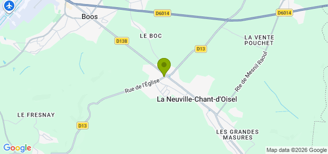 Carte de localisation de la randonnée Circuit de la forêt de Longboël au départ de La Neuville-Chant-d'Oisel 2