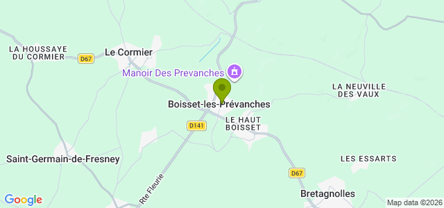 Carte de localisation de la randonnée Circuit Entre buis et forêts au départ de Boisset-les-Prévanches