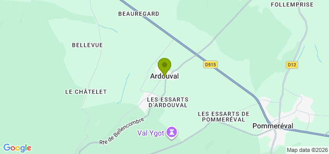 Carte de localisation de la randonnée Circuit du Châtelet prolongé au départ de Ardouval 2