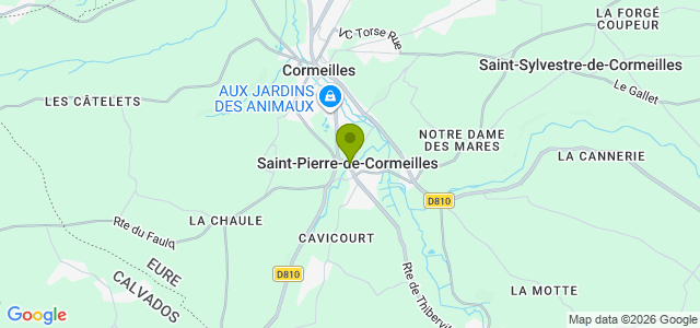 Carte de localisation de la randonnée Circuit du Frédet et du Pommeau au départ de St-Pierre-de-Cormeilles