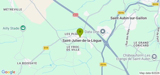 Carte de localisation de la randonnée Boucle du bois de Bimorel au départ de St-Julien-de-la-Liègue