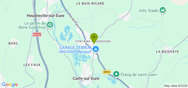 Carte de localisation de la randonnée Circuit des Ecoles au départ de Fontaine-Heudebourg 2