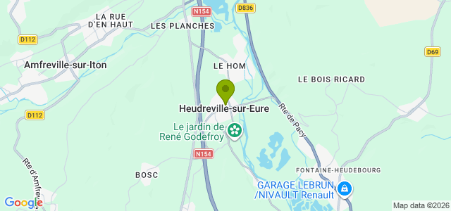 Carte de localisation de la randonnée Boucle du Bois des Faux au départ de Heudreville-sur-Eure 2