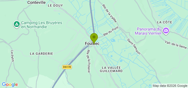 Carte de localisation de la randonnée Circuit du Sentier de la Brulette au départ de Foulbec 2