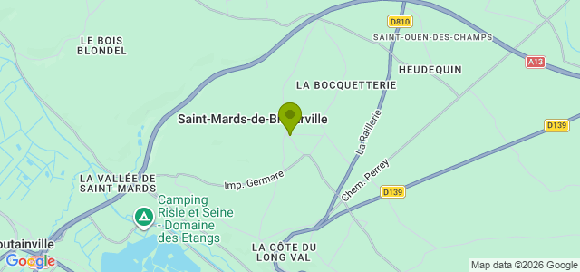 Carte de localisation de la randonnée Chemin de la Tour Romane au départ de St-Mards-de-Blacarville