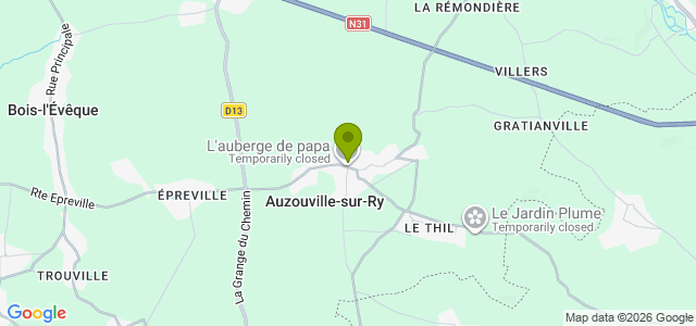 Carte de localisation de la randonnée Sente aux Pinchons et du Dîmage au départ de Auzouville-sur-Ry 2