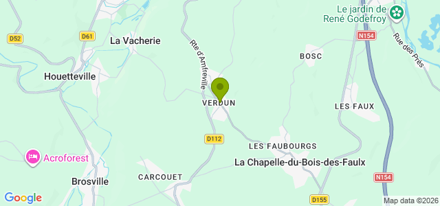 Carte de localisation de la randonnée Entre Eure et Iton au départ de La Vacherie