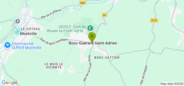 Carte de localisation de la randonnée Du bois Housset au bois de Fécamp au départ de Bosc-Guérard-St-Adrien 3