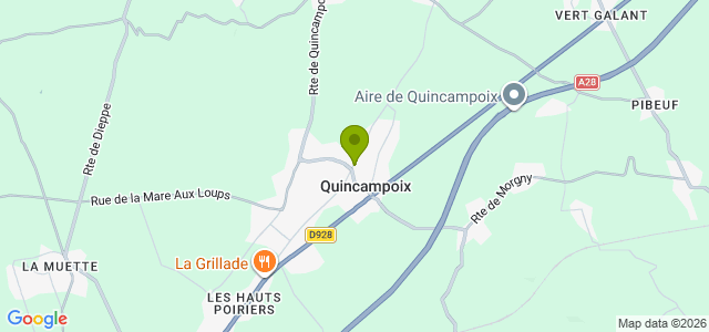 Carte de localisation de la randonnée Circuit du Bois de la Ventelette au départ de Quincampoix