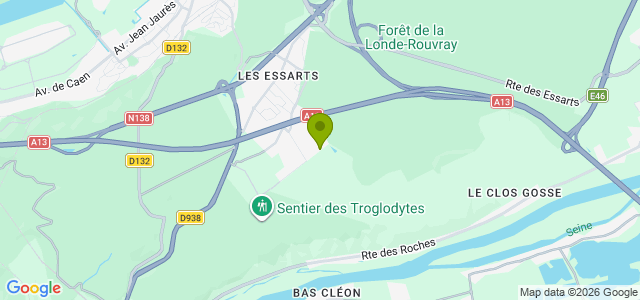 Carte de localisation de la randonnée Circuit du belvédère de la Roche-Fouet au départ de Grand-Couronne