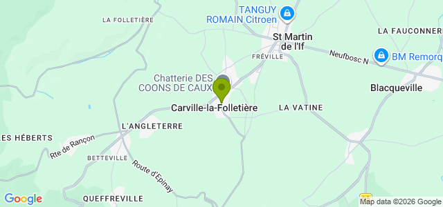Carte de localisation de la randonnée Circuit de la Mare Saint-Germain au départ de Carville-la-Folletière