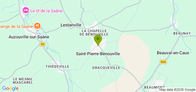 Carte de localisation de la randonnée Circuit du Chemin des Frênettes au départ de Saint-Pierre-Bénouville