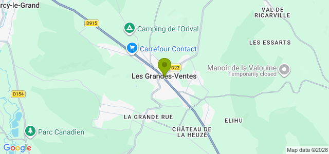 Carte de localisation de la randonnée Circuit des Hautes Bréhoulles au départ de Les Grandes-Ventes 2