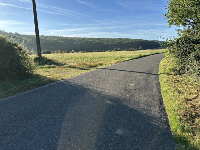 A l'endroit où le lac se termine, nous passons devant le chemin (à gauche) qui permet de suivre la boucle officielle d'une dizaine de kilomètres. Nous préférons continuer cette belle randonnée au-delà de Grosley.
