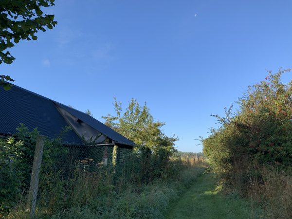 Après le parc du Marais, nous suivons le chemin qui traverse la plaine du Pressoir du Bosc.