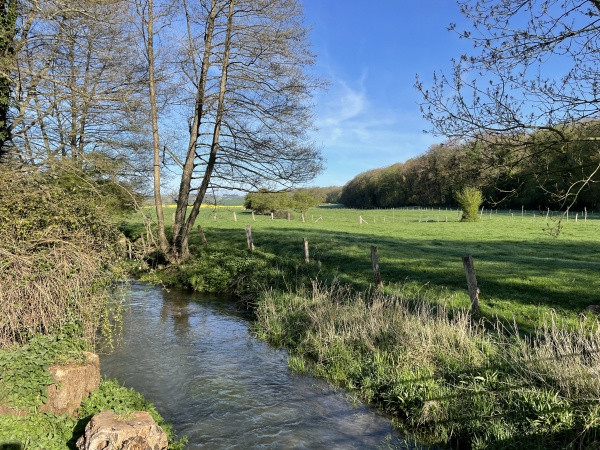Nous traversons la Lieure pour rejoindre la route forestière du Val Amelot.