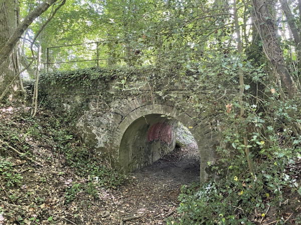 Petit passage sous l'ancienne voie ferrée d'Echauffour à Bernay. Elle passait à Mélicourt. Ouverte en 1881, elle a perdu son service voyageur en 1938, et son dernier tronçon a été déclassé en 1994...