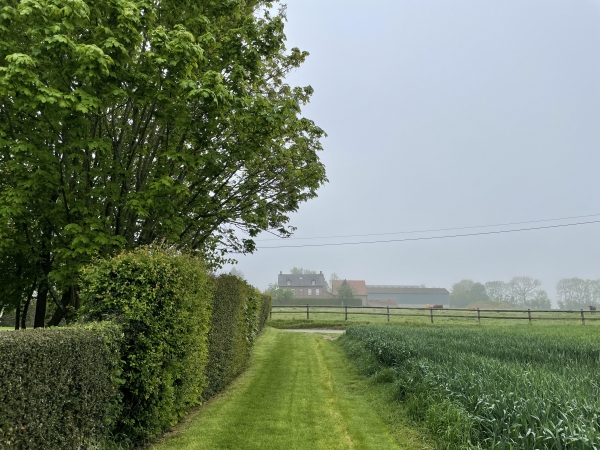 Nous arrivons au hameau de Fresle, nous allons prendre à droite la rue Francis Yard sur 400 mètres.
