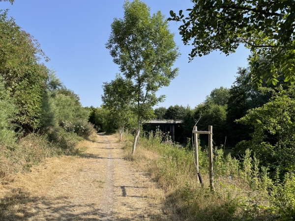 J'arrive au terme de ma rando, on voit déjà le pont de l'avenue des Falaises qui mène à la gare.