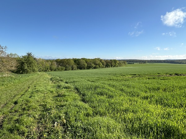 Regard arrière sur notre chemin depuis l'entrée du hameau du Montier.