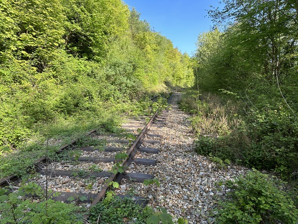 Nous suivons l'ancienne voie ferrée Rouen-Orléans. Maintenant, si vous voulez aller à Orléans depuis Rouen, il faut passer par Paris ! Ridicule, non ? Alors que les infrastructures sous toujours là pour accueillir des petites navettes légères comme les NGV Rails, ou les modules sans conducteur de Exid Concept et Développement...