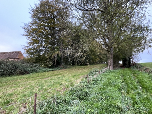Nous ne traversons pas le hameau de Gourel, mais continuons sur ce chemin pour rejoindre la Véloroute du Lin.
