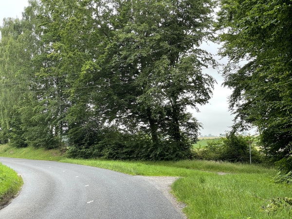 Nous quittons la D48 pour tourner ici à droite dans le chemin de la Petite Garenne.