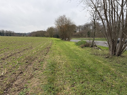 Après la Porte de Pierre, nous longeons la D486 avant de passer deux fois dessous.