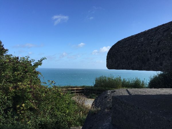 Le bunker et sa vue sur mer.