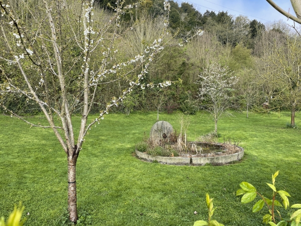 Pressoir au pied des pommiers.