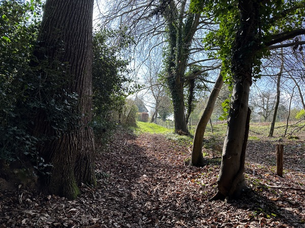 Nous traversons la D22 et montons sur les Monts Hativets.