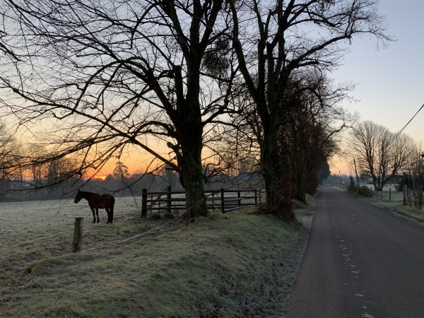 Nous sortons d'Ablon par la rue du Bourg et prenons la direction du sud.