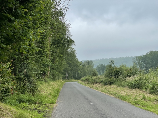 Les Fonds de Bosville sur la D75. Nous suivons la départementale sur 1.5km.