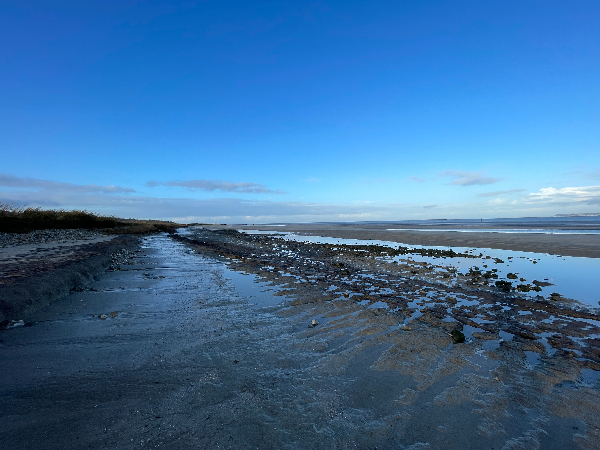 La plage de Pennedepie à marée montante.