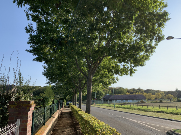 Nous rejoignons le parking du centre de loisirs.