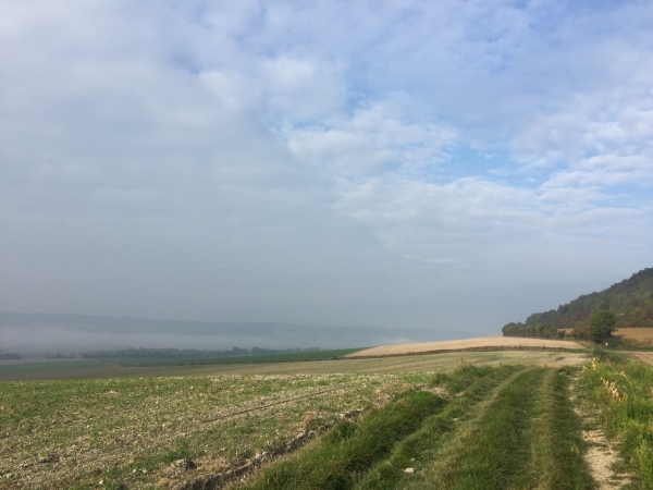 Nous arrivons à la Côte Saint-Amador. Nous allons bientôt descendre dans la vallée.