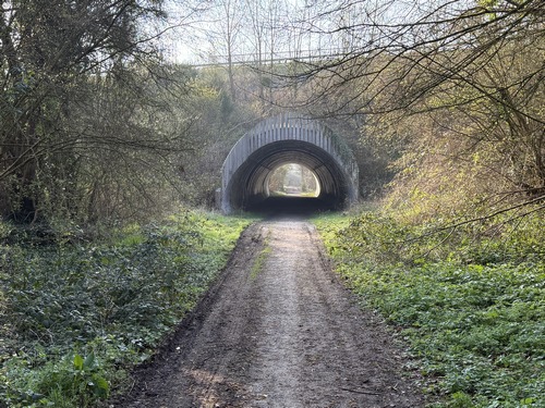 Route Impériale, passage sous la D77.