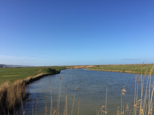 Chaussée d'Onival en direction de la plage.