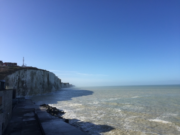 Plage d'Onival, les falaises d'Ault.